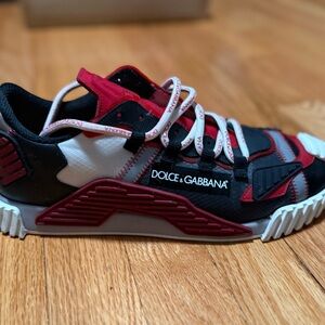 Dolce & Gabbana Black and Red Athletic Shoes